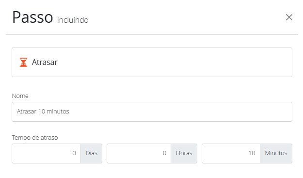 Incluindo passo automação
