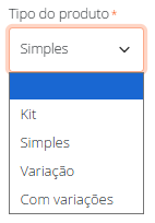 Tipo do produto