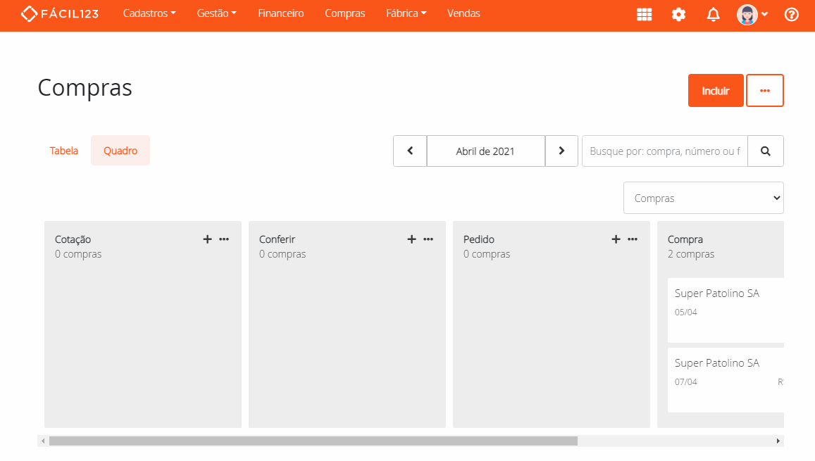 Download do XML de compras