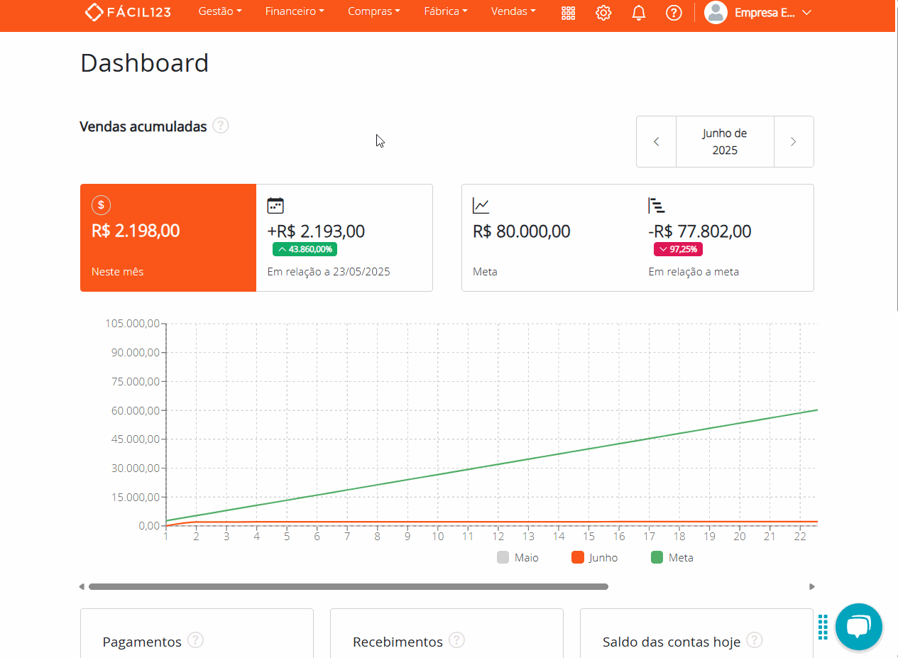 Localização das compras importadas