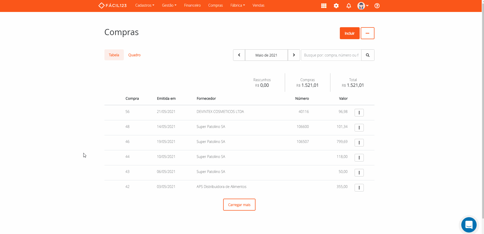 Download do DANFE da compra