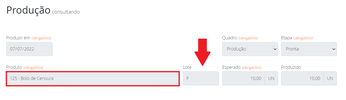 Consultando produto estragado