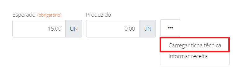 Carregar ficha técnica