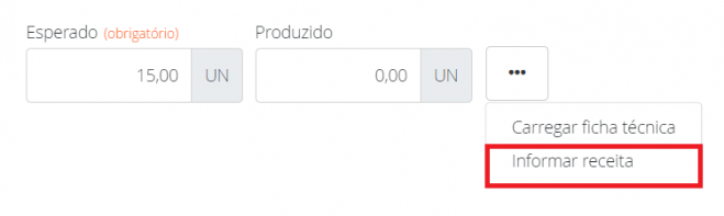 Informar receita