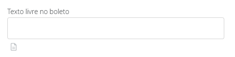 Texto livre no boleto