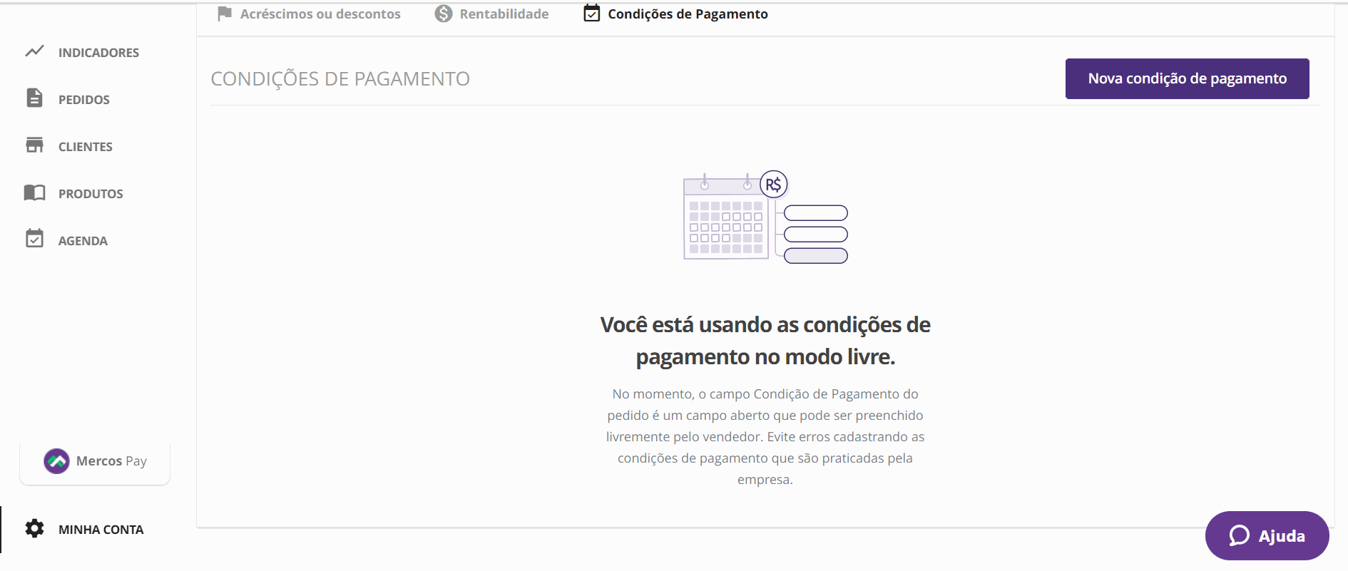 Configuração completa do Mercos