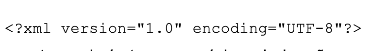 Cabeçalho XML UTF