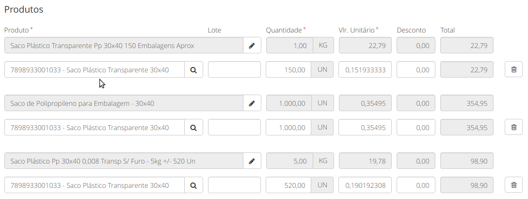 Produto do fornecedor é diferente