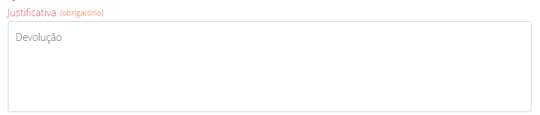 Alterando justificativa