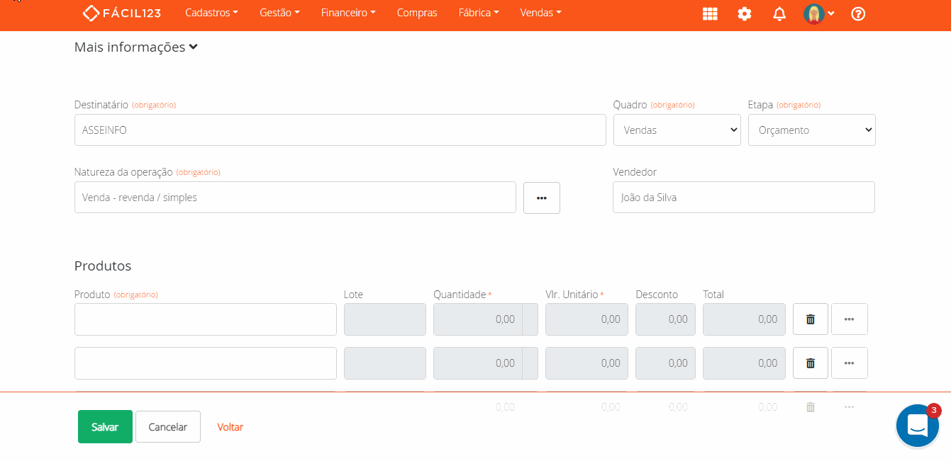Referenciando nota de produtor rural