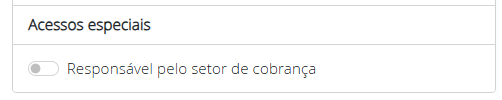 Financeiro acessos especiais