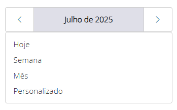 Opções de filtro de data