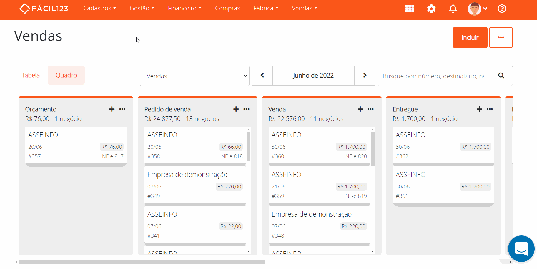 Configurando uma etapa
