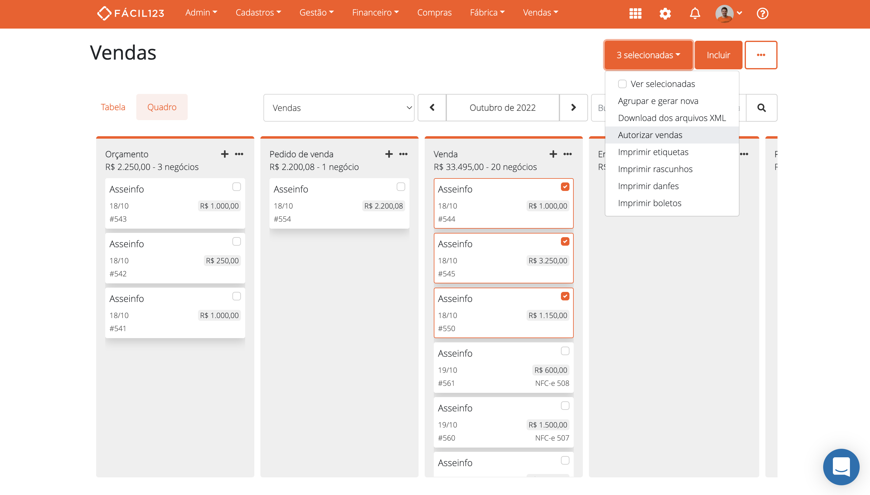 Imprimir e autorizar